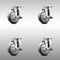 Service Caster 4 Inch 316SS Thermoplastic Rubber Wheel Swivel Top Plate Caster Set with Brake SCC-SS31620S414-TPRB-TLB-4 - alternate 1